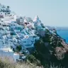 Almoço em Oia com vistas — Gastronomia Santorini Bleisure: Negócios e Calma na Joia do Egeu, santorini