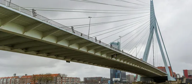 Erasmus Bridge & River Maas Walk