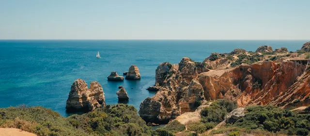 Ponta da Piedade en barco