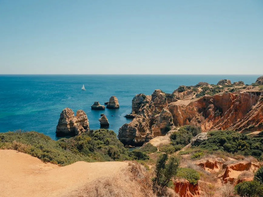 Ponta da Piedade en barco