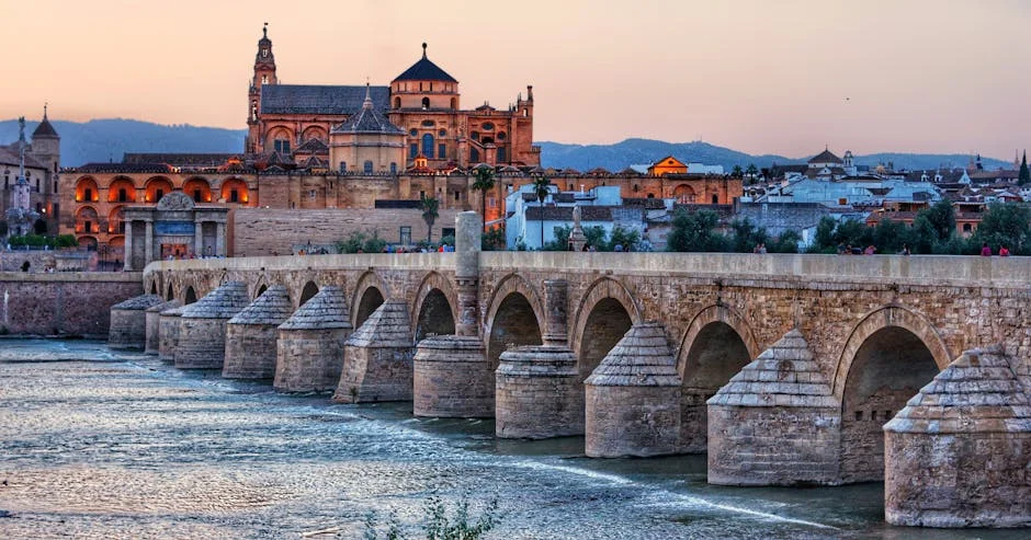 Sunset at the Roman Bridge