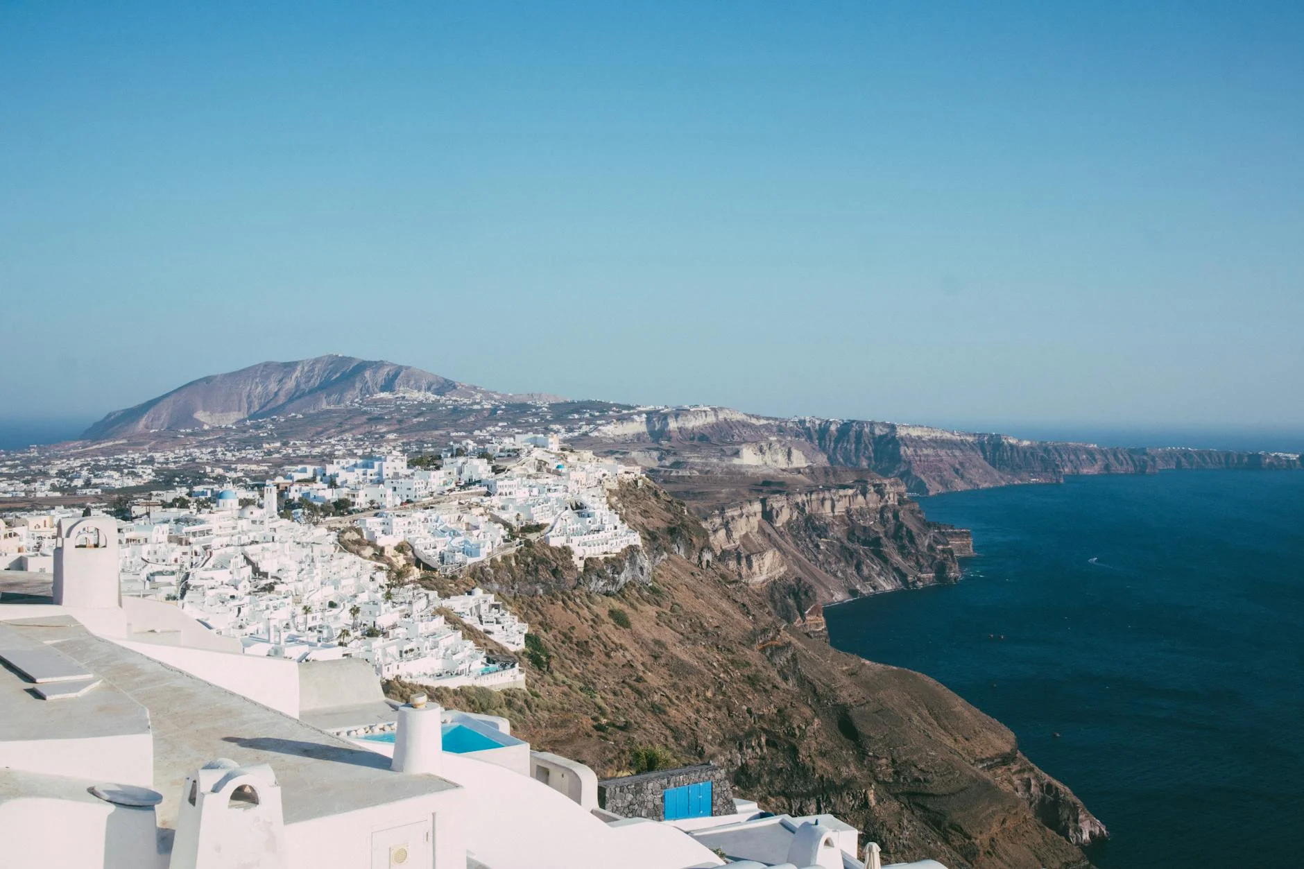 Café con vistas en Fira